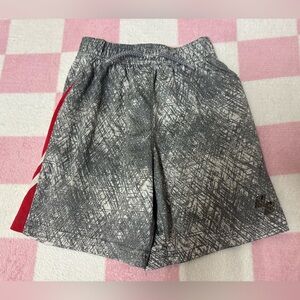 Kids Gray and Red Patterned Shorts